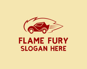 Flaming Fast Car  logo design