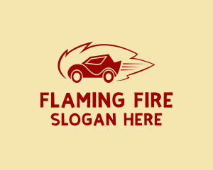 Flaming Fast Car  logo design