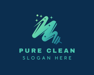 Sparkle Cleaning Squeegee logo design