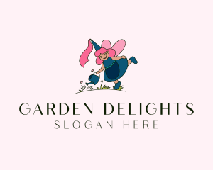 Lawn Fairy Gardener logo design