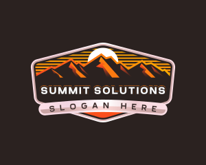 Mountain Hiking Summit logo design