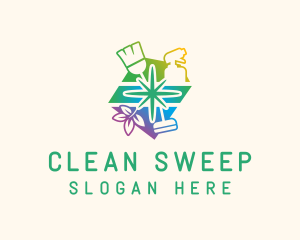 Clean Housekeeping Tools logo design