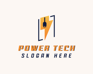 Lightning Plug Electric logo design