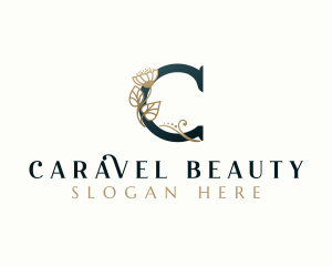 Luxury Flower Boutique Letter C logo design