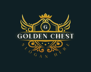 Elegant Wings Crest logo design