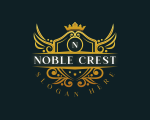 Elegant Wings Crest logo design