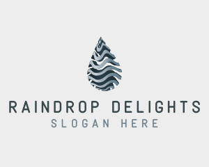  3D Oil Droplet logo design