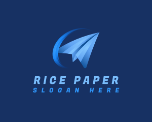 Paper Plane Fly logo design