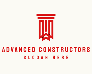 Bookmark Library Pillar logo design