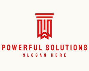 Bookmark Library Pillar logo design