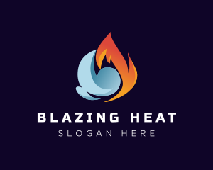 Cooling Heating Energy logo design