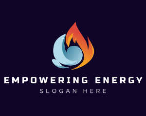 Cooling Heating Energy logo design