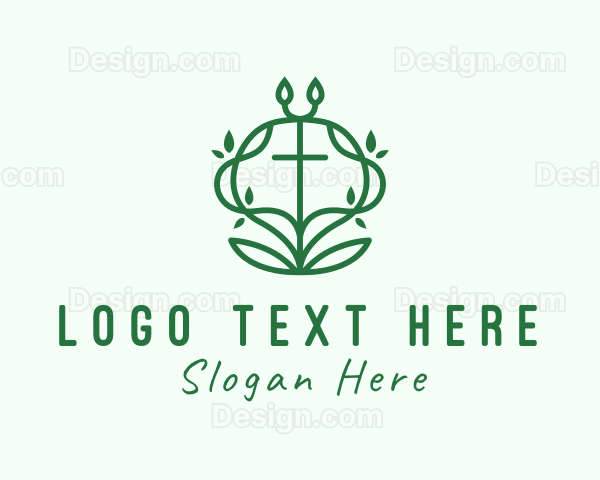 Natural Crucifix Cross Logo