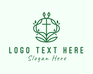 Natural Crucifix Cross logo