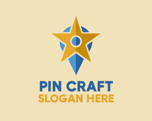 Star Location Pin logo design