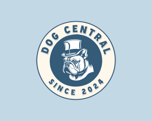 Vintage Bulldog Hat logo design