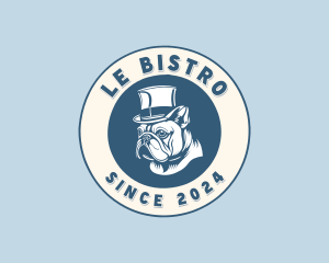 Vintage Bulldog Hat logo design