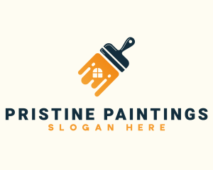 Paint Brush House Remodeling logo design