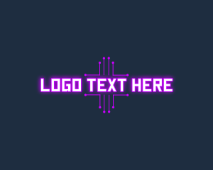 Purple Computer Circuit Wordmark logo