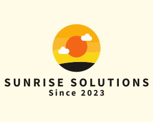 Round Sunrise Travel  logo design