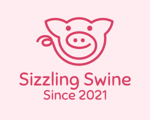 Pink Piggy Doodle logo design