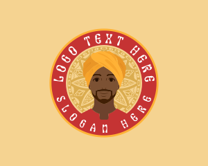 Indian Man Turban logo