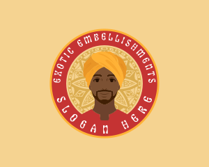 Indian Man Turban logo design