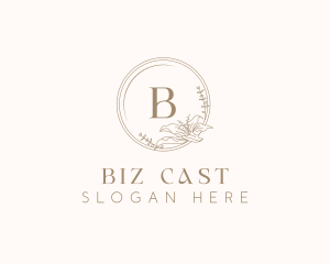 Floral Elegant Wedding Event Logo