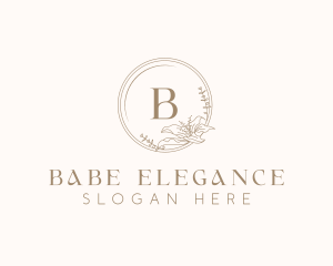 Floral Elegant Wedding Event logo design