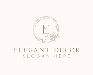 Floral Elegant Wedding Event logo design