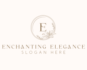 Floral Elegant Wedding Event logo design