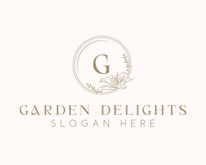 Floral Elegant Wedding Event logo design