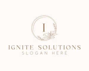 Floral Elegant Wedding Event logo design