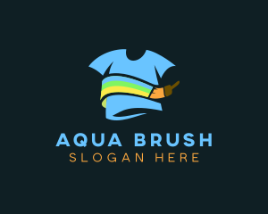 Paint Brush Shirt Printing logo design