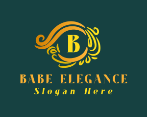 Luxury Elegant Wreath logo design