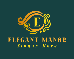 Luxury Elegant Wreath logo design