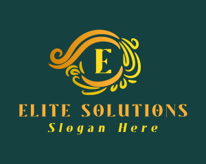 Luxury Elegant Wreath logo