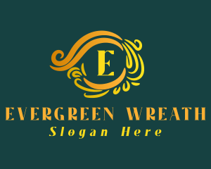 Luxury Elegant Wreath logo design