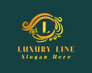 Luxury Elegant Wreath logo design