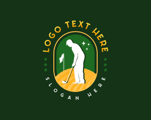 Sports Field Golfer Logo