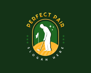 Sports Field Golfer Logo