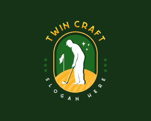 Sports Field Golfer Logo