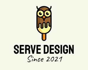 Cold Owl Popsicle logo design