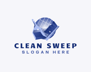 Brush Dust Pan Cleaning logo design