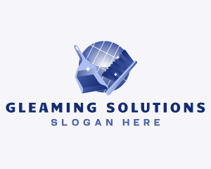 Brush Dust Pan Cleaning logo design