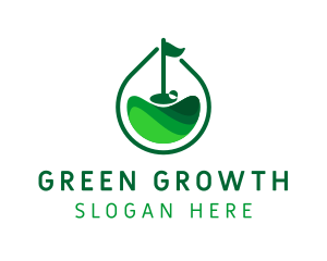 Green Golf Putt logo design