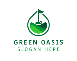 Green Golf Putt logo design