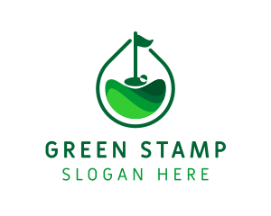 Green Golf Putt logo design