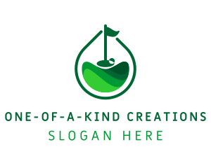 Green Golf Putt logo design