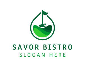 Green Golf Putt logo